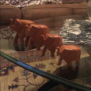 Set of 4 hand carved sculptures