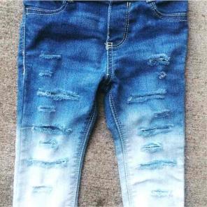 12 month ombré distressed skinny jean