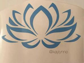 Light Blue Lotus Flower Decal