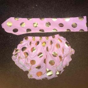 1st year pictures Pink and gold bloomer