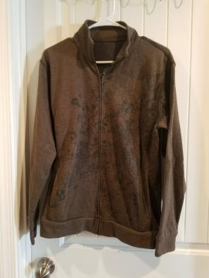 M Brown half zip