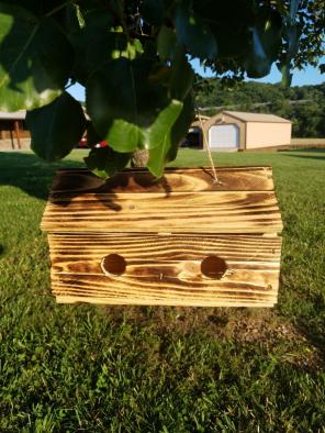 New Solid Wood Double Bird House