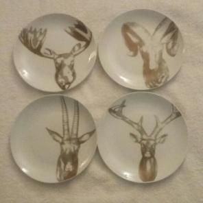 'Golden Antler' Appetizer Plates - 4