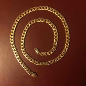 18k Gold Cuban Link 24", 7mm