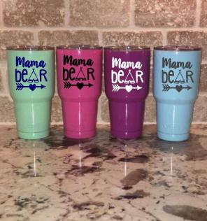 Mama Bear Personalized Monogram Yeti Cup