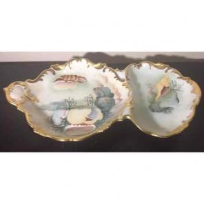 ANTIQUE LIMOGES LARGE DOUBLE PLATE