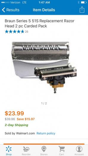 Braun Series 5 51S Replacement Razr Head