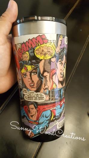 Custom comic tumbler