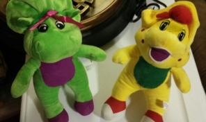 Baby Bop and BJ plush