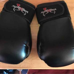 Black boxing gloves