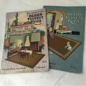 2 Olson wool rug catalogs