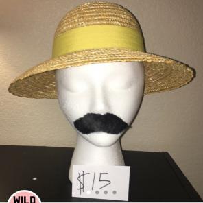 Vintage Women's Staw Hat w/ Yellow Bow