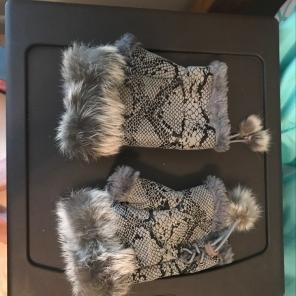 Faux Fur Open Gloves