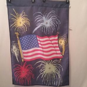 American Flag w/tinsel holders 4 effect