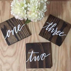 Table numbers / wedding signs