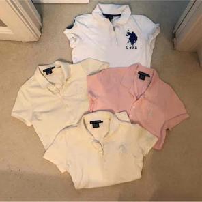 Lot of 4 women's polo tops so M