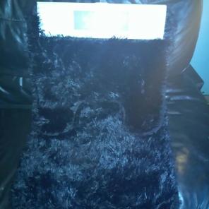 Fur bathmat set