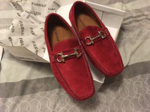 Red Suede Men Shoes