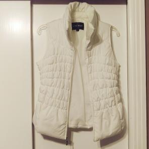 Nine West Chic White Puff Vest Jacket
