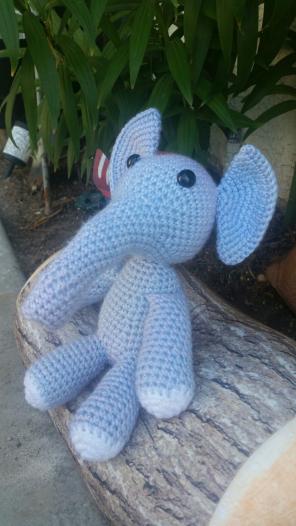 Pastel pink/blue elephant