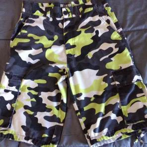 Lime green black and white cargos