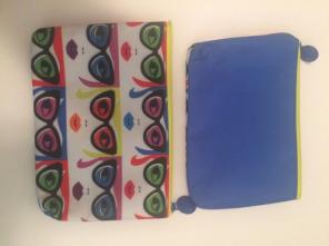 Ipsy Cosmetic Bag 6 1/2" L 4 3/4"W Faces