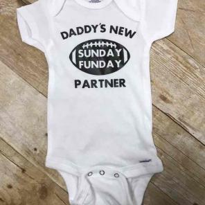 Daddy'a Sunday Funday Partner Onesie