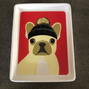 Magenta Doggie Dog Tray Rae Dunn