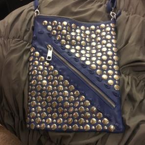 Blue Cross Body Pocketbook