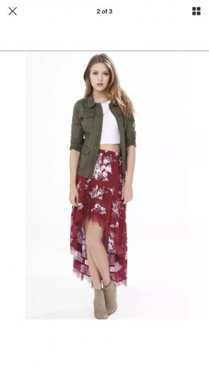 Express Size L Women’s High Low Skirt