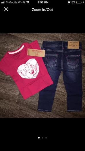 True Religion NWT Shirt And Jeans Set
