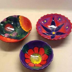 Bowls set of 3 Mexican pottery