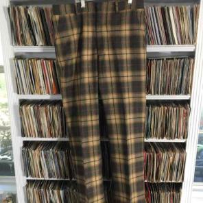 Fabulous vintage brown plaid wool pants