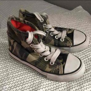 Cute boy camo shoes