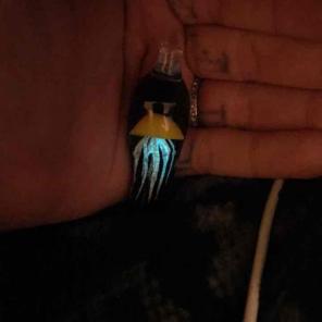 Glow in the dark jellyfish pendant