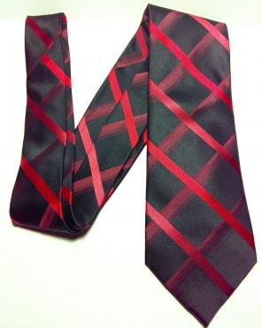 Croft & Barrow Black & Red Silk Tie