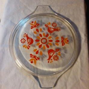 Pyrex friendship casserole dish lid lg