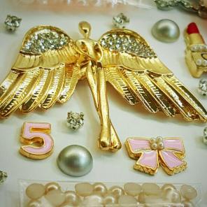 Golden angel deco/embellishment set