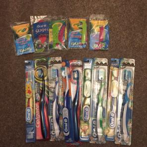 Children's Toothbrushes And Flossers.