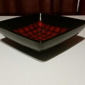 Red and Black Catch All Dish