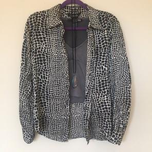Vintage 90's Silk Animal Print Blouse