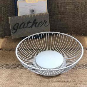 Rustic Farmhouse Wire Display Basket
