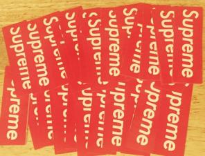 Free Ship: 2 Pc Small Supreme Stickers