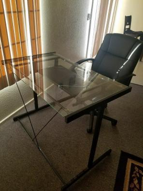 Glass Computer Desk (DESK ONLY)