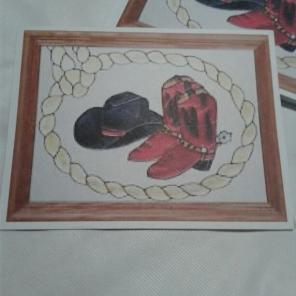 WWB-150/Note Cards/Texas Hat & Boots