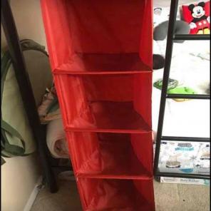 Orange closet organizer