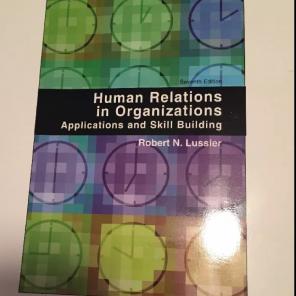 Human Relations In Organizations Lussier