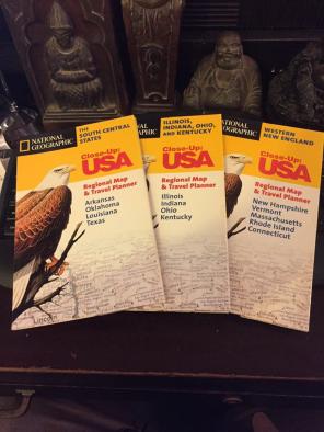 3 Large National Geographic Maps