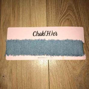 Denim choker