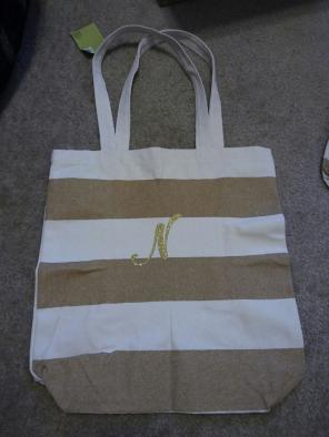 Initial Tote Bag "N"